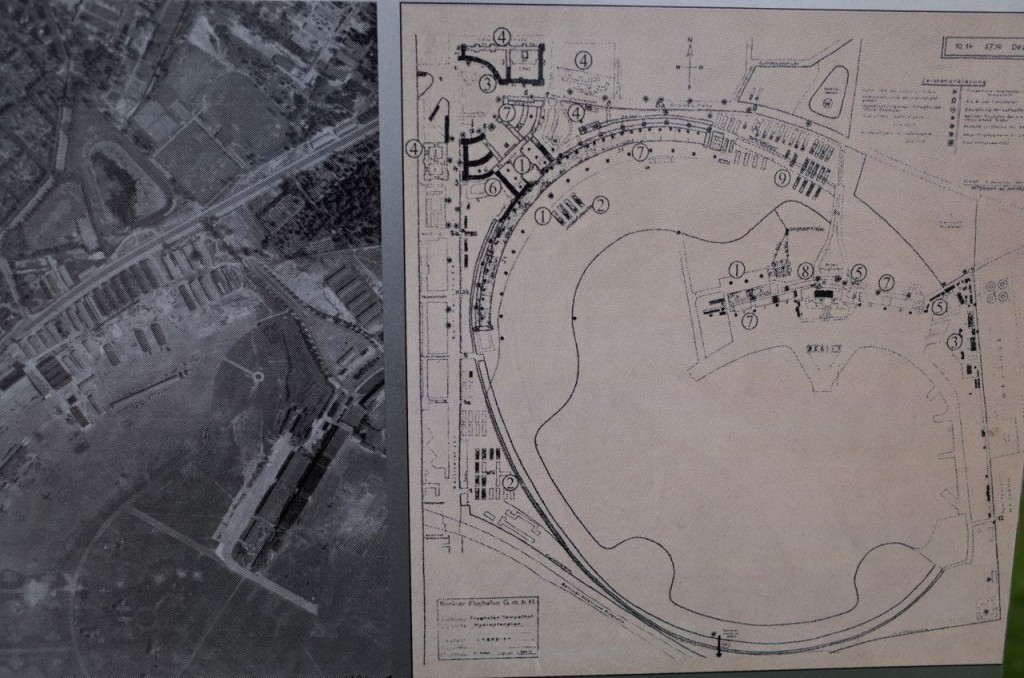 1943 Royal Airforce Aerial Photographs of the Site. The Forced Labour Camp is marked No. 9 on the archival site plan. 