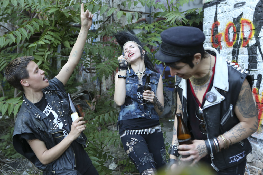 Punks enjoying themselves on set. Used with permission. 