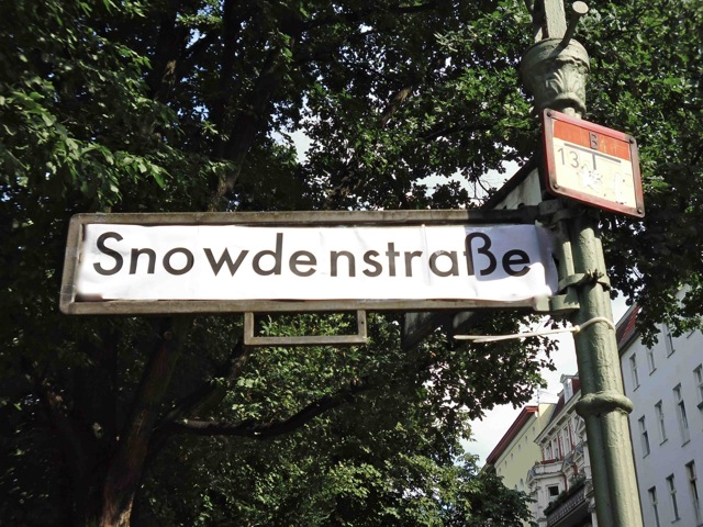 Altered street sign in Kreuzberg, Berlin. 