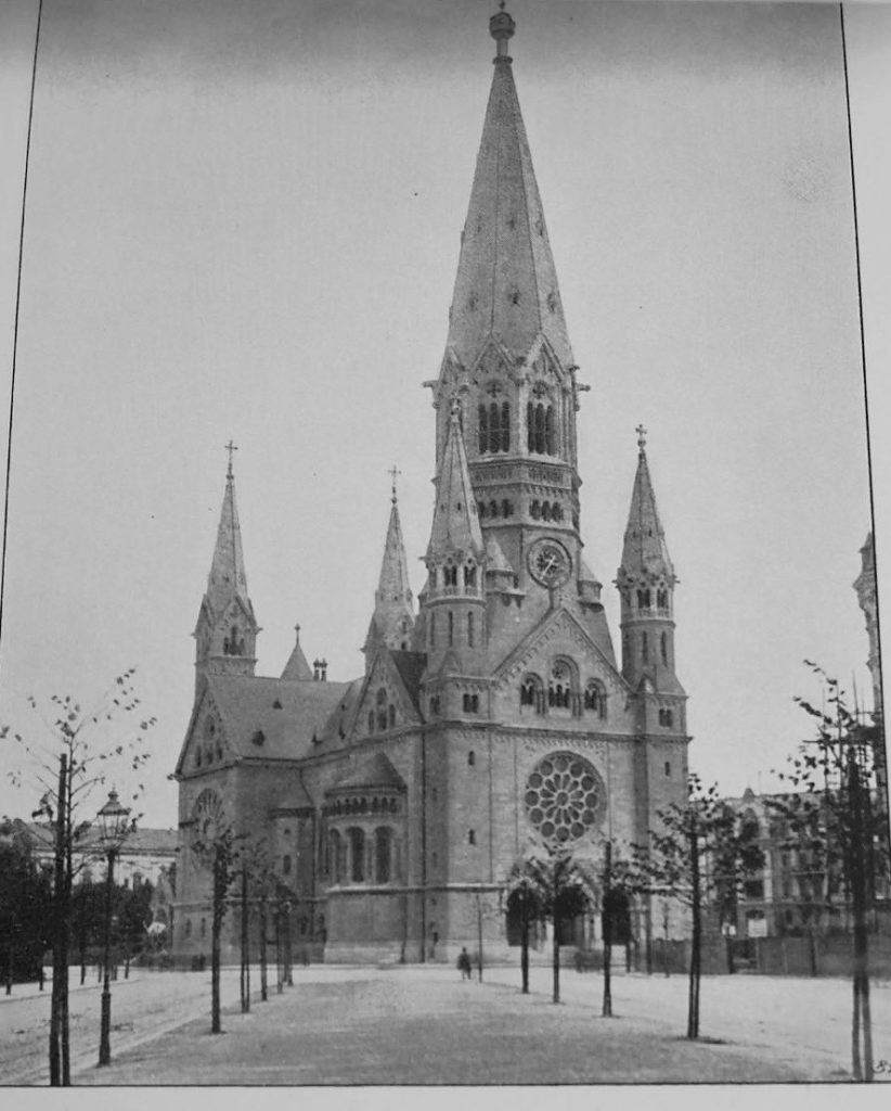 Kaiser Wilhelm Memorial Church, 1900. Photo out of copyright. 